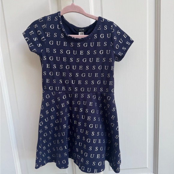 Guess 3T Blue and Silver Short Sleeve Dress Sundress - Picture 1 of 4